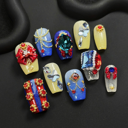 NAILIO™ Snow White Handmade Press-On Nails