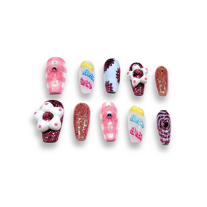 NAILIO™ Barbie Carnival Handmade Press-On Nails