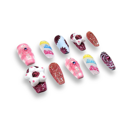 NAILIO™ Barbie Carnival Handmade Press-On Nails