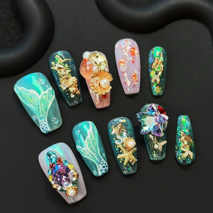 NAILIO™ The Little Mermaid Handmade Press-On Nails