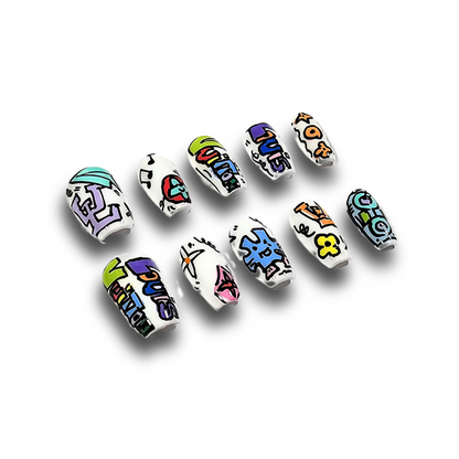 NAILIO™ Graffiti Love Handmade Press-On Nails