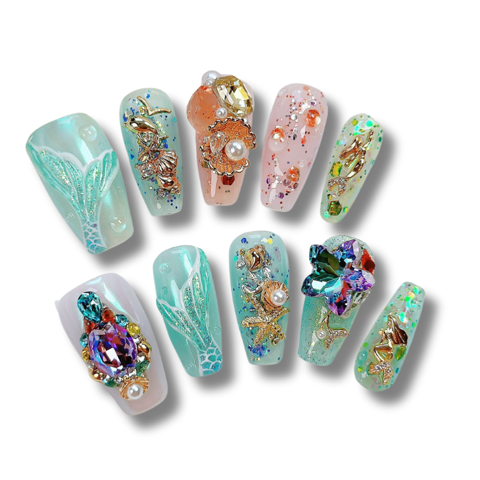 NAILIO™ The Little Mermaid Handmade Press-On Nails