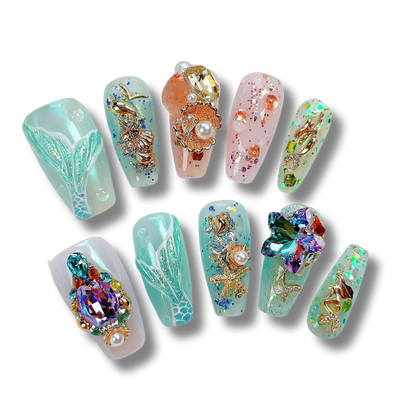 NAILIO™ The Little Mermaid Handmade Press-On Nails