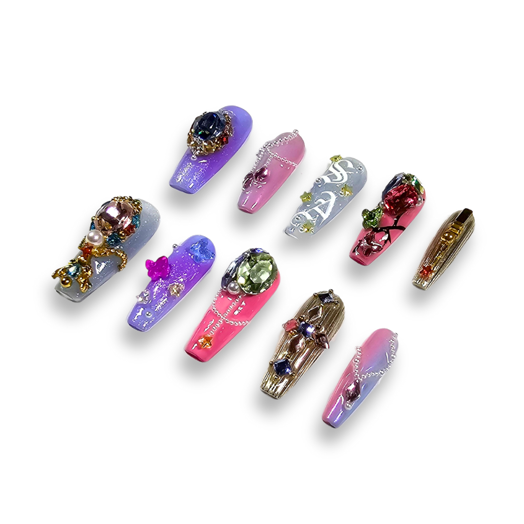 NAILIO™ Sleeping Beauty Handmade Press-On Nails