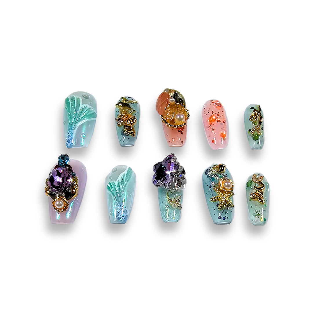 NAILIO™ The Little Mermaid Handmade Press-On Nails