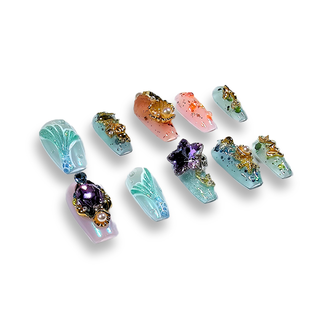 NAILIO™ The Little Mermaid Handmade Press-On Nails